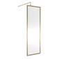 Hudson Reed Full Outer Frame Wetroom Screen 1950x700x8mm - Brushed Brass - welovecouk