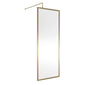 Hudson Reed Full Outer Frame Wetroom Screen 1950x800x8mm - Brushed Brass - welovecouk