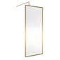 Hudson Reed Full Outer Frame Wetroom Screen 1950x900x8mm - Brushed Brass - welovecouk