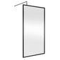 Hudson Reed Full Outer Frame Wetroom Screen 1950x1100x8mm - Matt Black - welovecouk