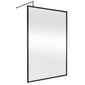 Hudson Reed Full Outer Frame Wetroom Screen 1950x1400x8mm - Matt Black - welovecouk