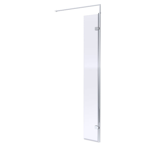  Hudson Reed Chrome Wetroom Swing Screen 300 x 1950mm - Glass