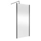 Hudson Reed 1000mm Outer Framed Wetroom Screen with Support Bar - Matt Black