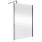 Hudson Reed 1400mm Outer Framed Wetroom Screen with Support Bar - Matt Black