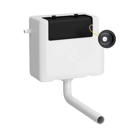  Nuie Universal Access Cistern & Black Traditional Flush Plate - Matt Black - XTY8T02 - welovecouk